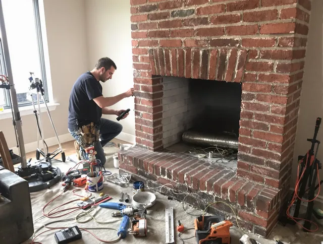 Pinellas Park Chimney Sweep specialist finalizing chimney liner service in Pinellas Park, FL