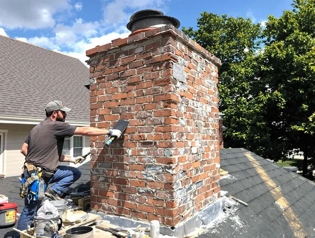 Completed chimney rebuild by Pinellas Park Chimney Sweep in Pinellas Park, FL