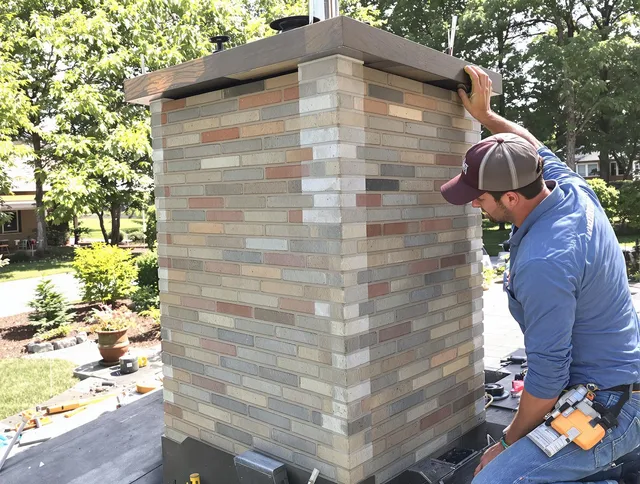 Pinellas Park Chimney Sweep completing a modern chimney remodel in Pinellas Park, FL