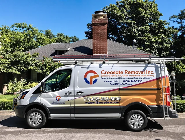 Pinellas Park Chimney Sweep technician removing creosote safely in Pinellas Park, FL
