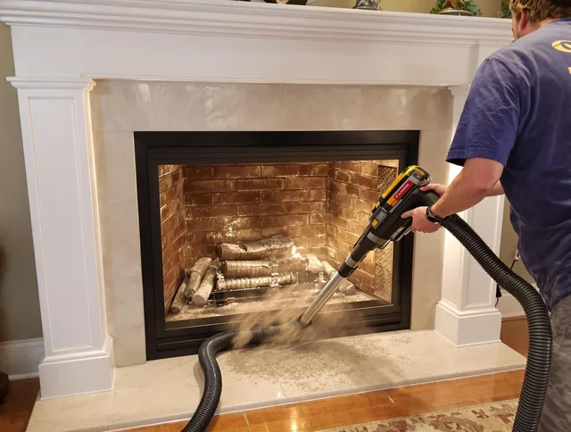 Fireplace cleaning performed by Pinellas Park Chimney Sweep in Pinellas Park, FL