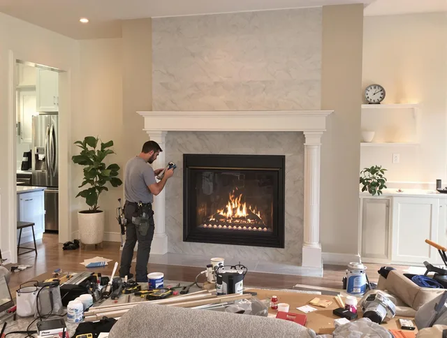 Newly installed fireplace by Pinellas Park Chimney Sweep in Pinellas Park, FL